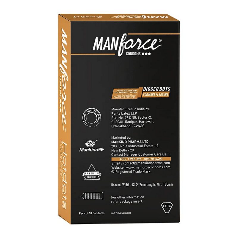 Manforce Premium Hotdots Belgian Chocolate Condoms 10 Pieces 6