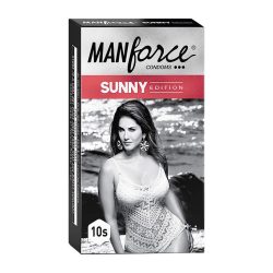 Manforce Ribbed Dotted Sunny Edition Condoms 10 Pieces 1