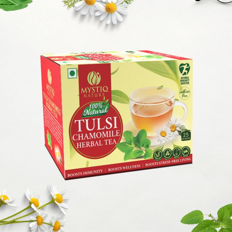 Mystiq Tulsi Chamomile Herbal Tea – Infusion Bag 1