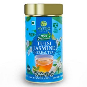 Mystiq Tulsi Chamomile Herbal Tea 100 Grams  Mystiq Tulsi Jasmine Herbal Tea 100 Grams