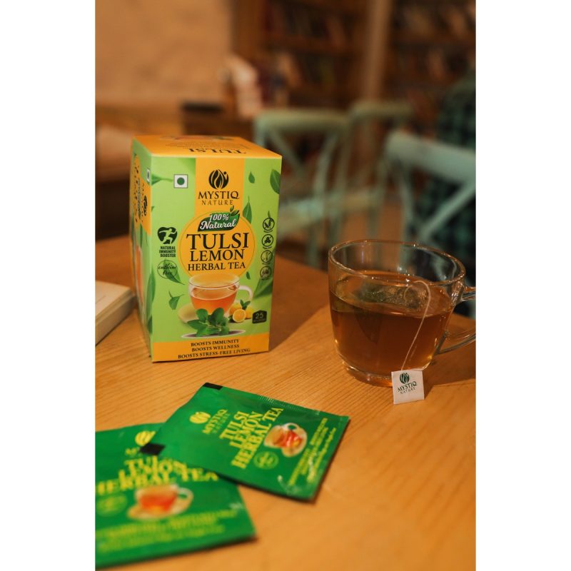 Mystiq Tulsi Lemon Herbal Tea – Infusion Bag 3