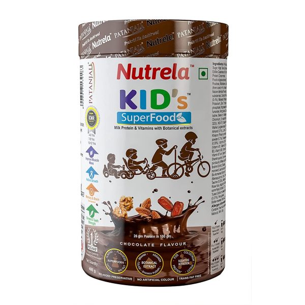 Nutrela Kids Super Food Nutrition drink for active growth 400gm Chocolate Flavour 1