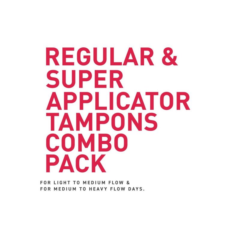 Sanity Regular Super Applicator Tampons Combo Pack 2 1