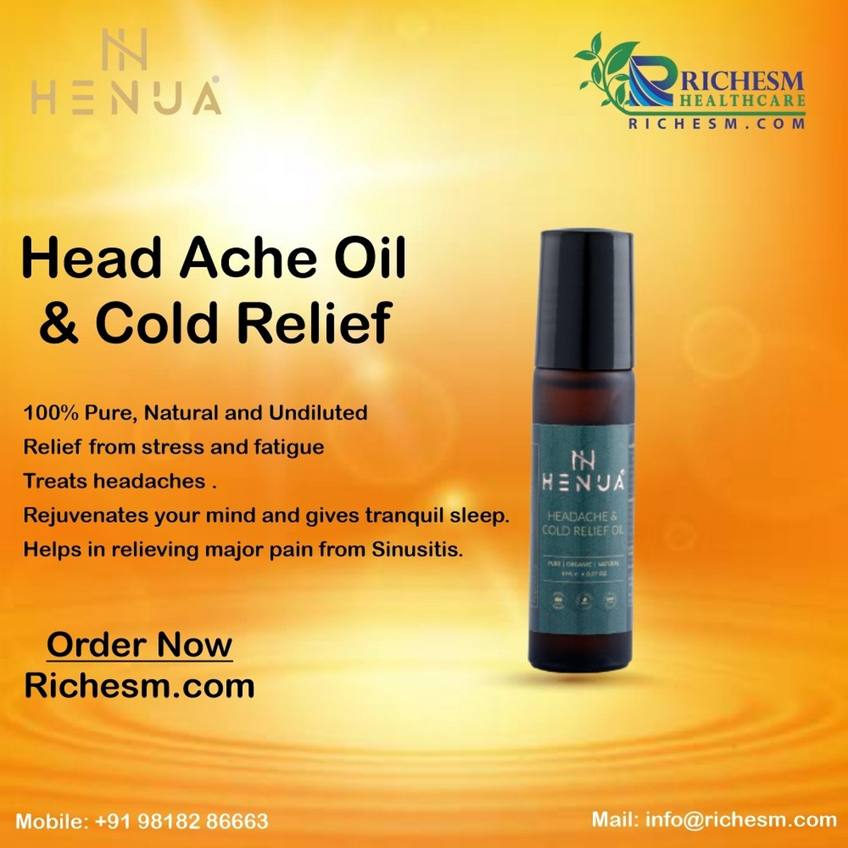 Treat Headache Naturally with Chemical Free Oil 2