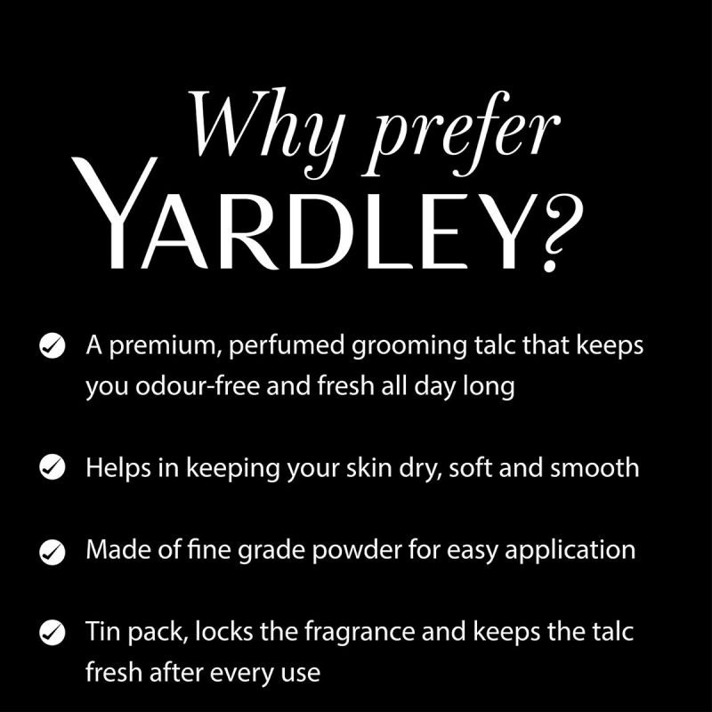 Yardley London Gold Deodorizing Talc for Men 100g 6