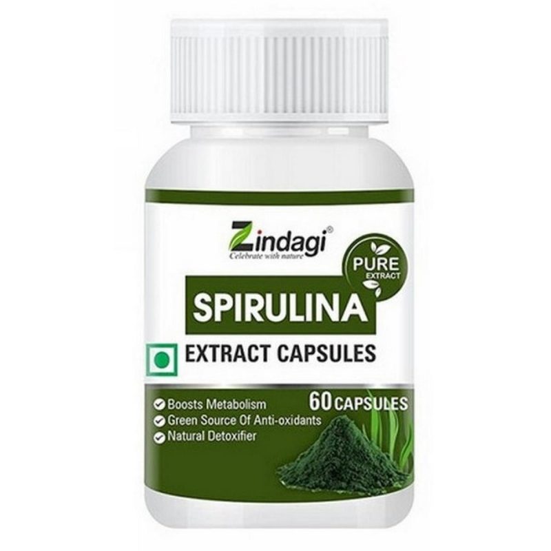 Zindagi Spirulina Extract 60 Capsule 500mg Each 1