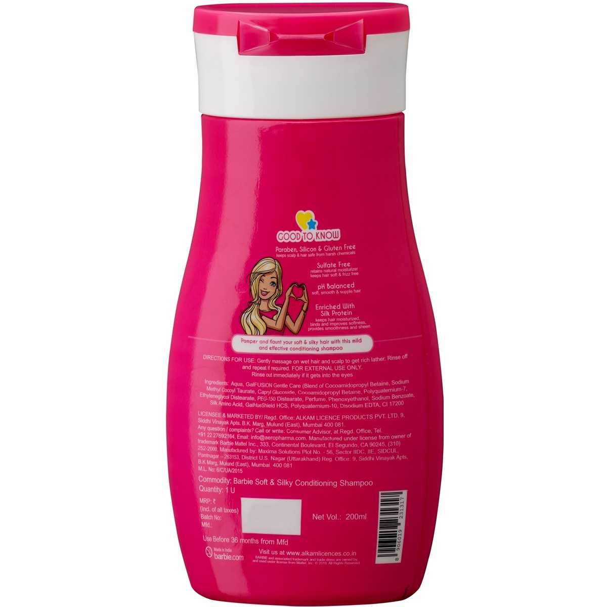 Barbie Conditioning Soft & Silky Shampoo Pink – 200ml - RichesM Healthcare