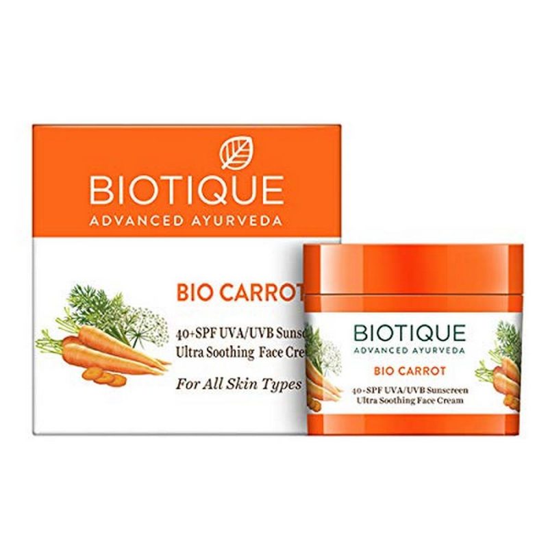 Biotique Bio Carrot 40 SPF Sunscreen Ultra Soothing Face Cream 50g