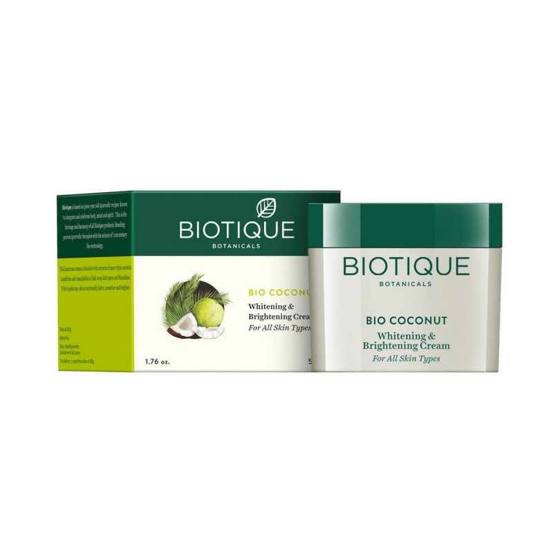 Biotique Bio Coconut Whitening and Brightening Cream for All Skin Types 50g