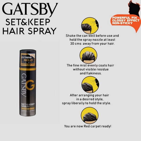 Gatsby Water Gloss With Set Keep Hair Spray 5