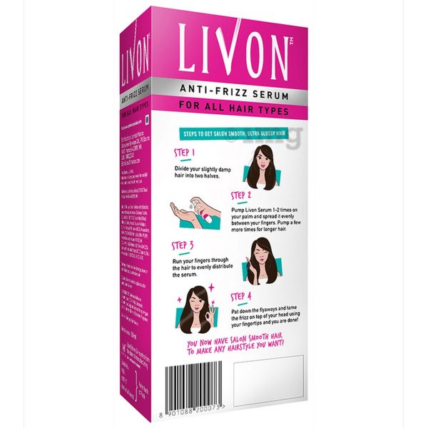 Livon Anti Frizz Serum for All Hair Types 50ml 1