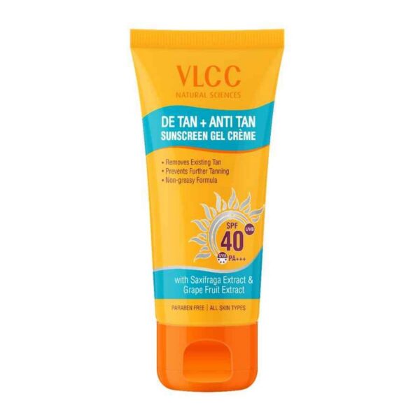 VLCC De Tan Anti Tan Sunscreen Gel Creme SPF 40 100g 1