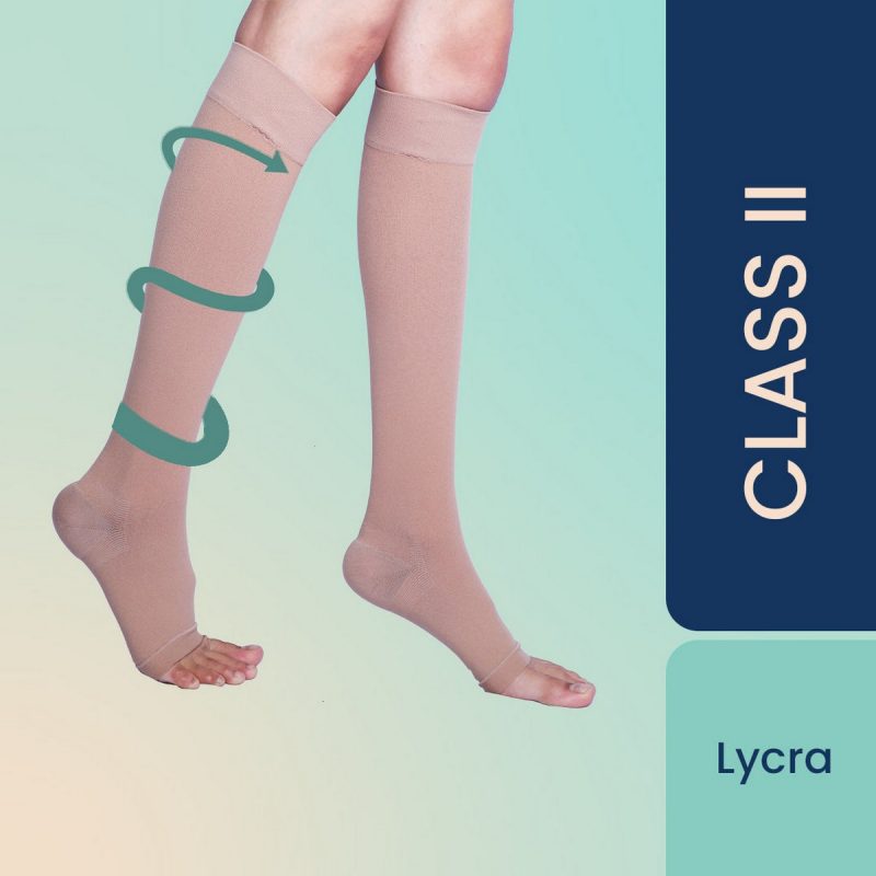 Sorgen Classique Lycra Medical Compression Stockings for Varicose Veins Class 2 Knee Length 3