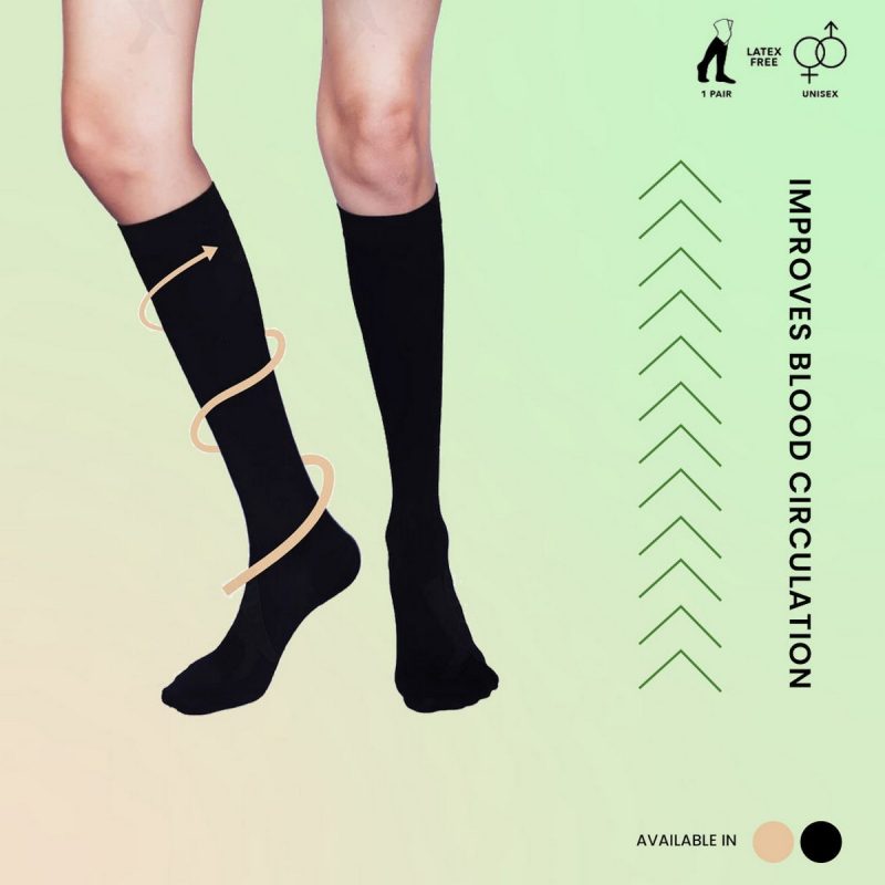 Sorgen Everyday compression socks for daily use. Reduces leg pain calf pain leg swelling and enhances lifestyle Black 2