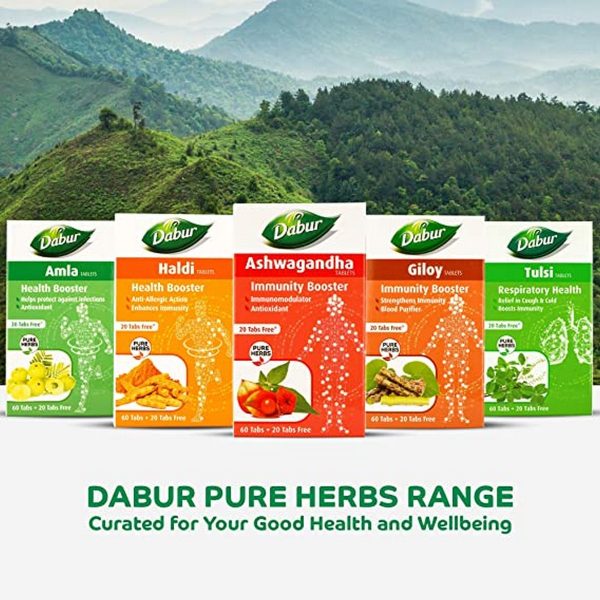 Dabur Pure Herbs Immunity Booster Ashwagandha Tablet 60 tablets 6