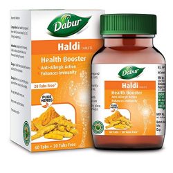 Dabur Pure Herbs Immunity Booster Giloy Tablets 60 + 20 tablets Dabur Pure Herbs Immunity Booster Haldi Tablet 60 20 tablets Free 3