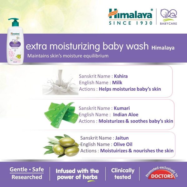 Himalaya Extra Moisturizing Baby Wash 400 ml 3 1