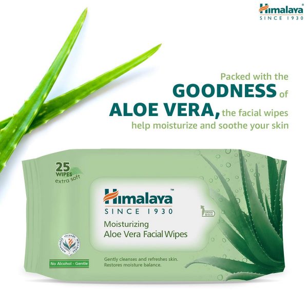 Himalaya Moisturising Aloe Vera Facial Wipes 25 pices 5