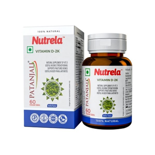 Patanjali Nutrela Vitamin D 2k Natural Tab Vanilla 16 GM