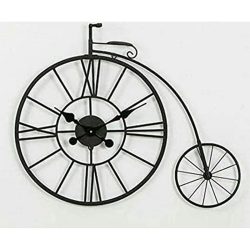 Black Cycle Wheel Clock Ancient Decor 001