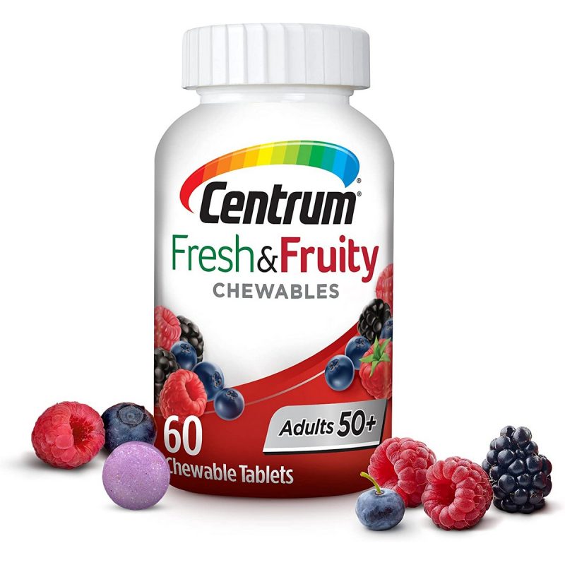 Centrum Adults 50 Fresh Fruity Chewables Multivitamin 60 Count