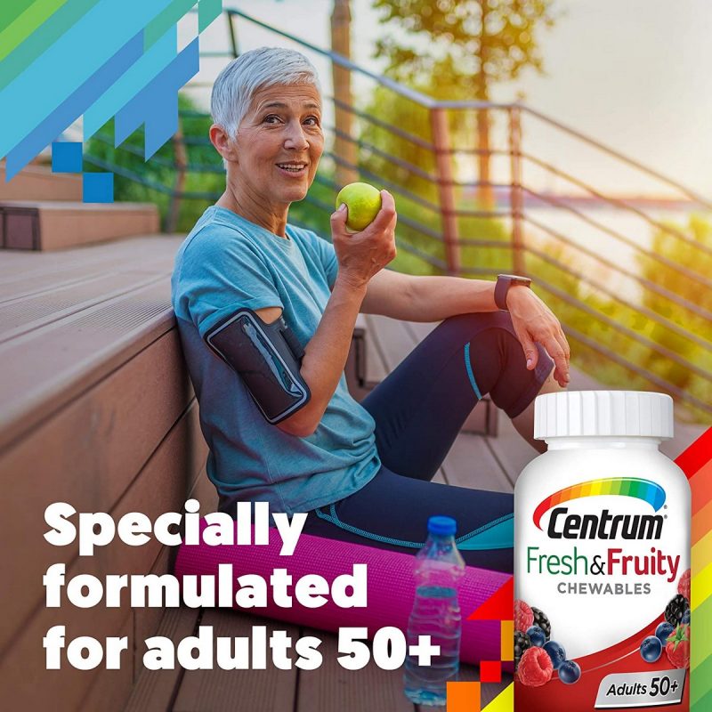 Centrum Adults 50 Fresh Fruity Chewables Multivitamin 60 Count1