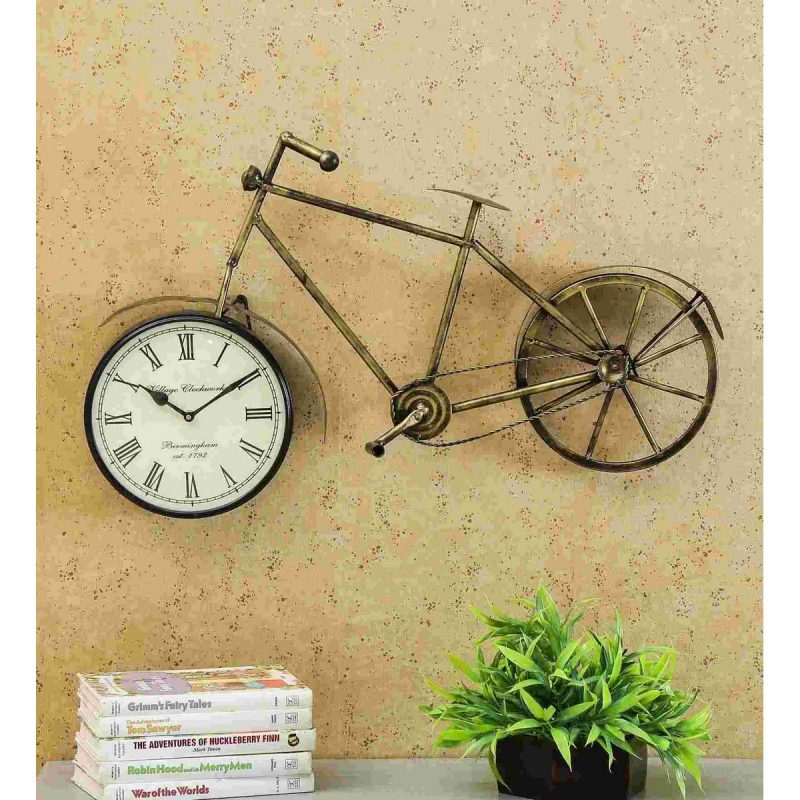 Cool Bronze Colored Cycle Clock 001