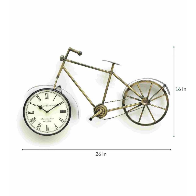 Cool Bronze Colored Cycle Clock 005