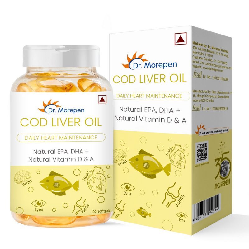 Dr. Morepen Cod Liver Oil 100 Softgels