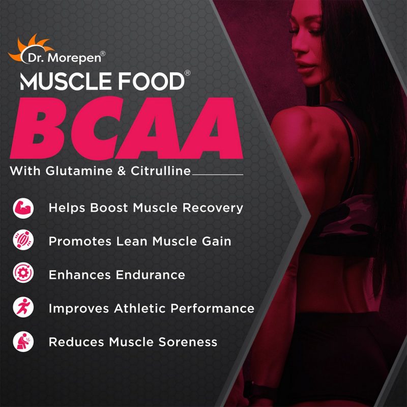 Dr. Morepen Muscle Food BCAA 250g Berry Burst Flavour 4