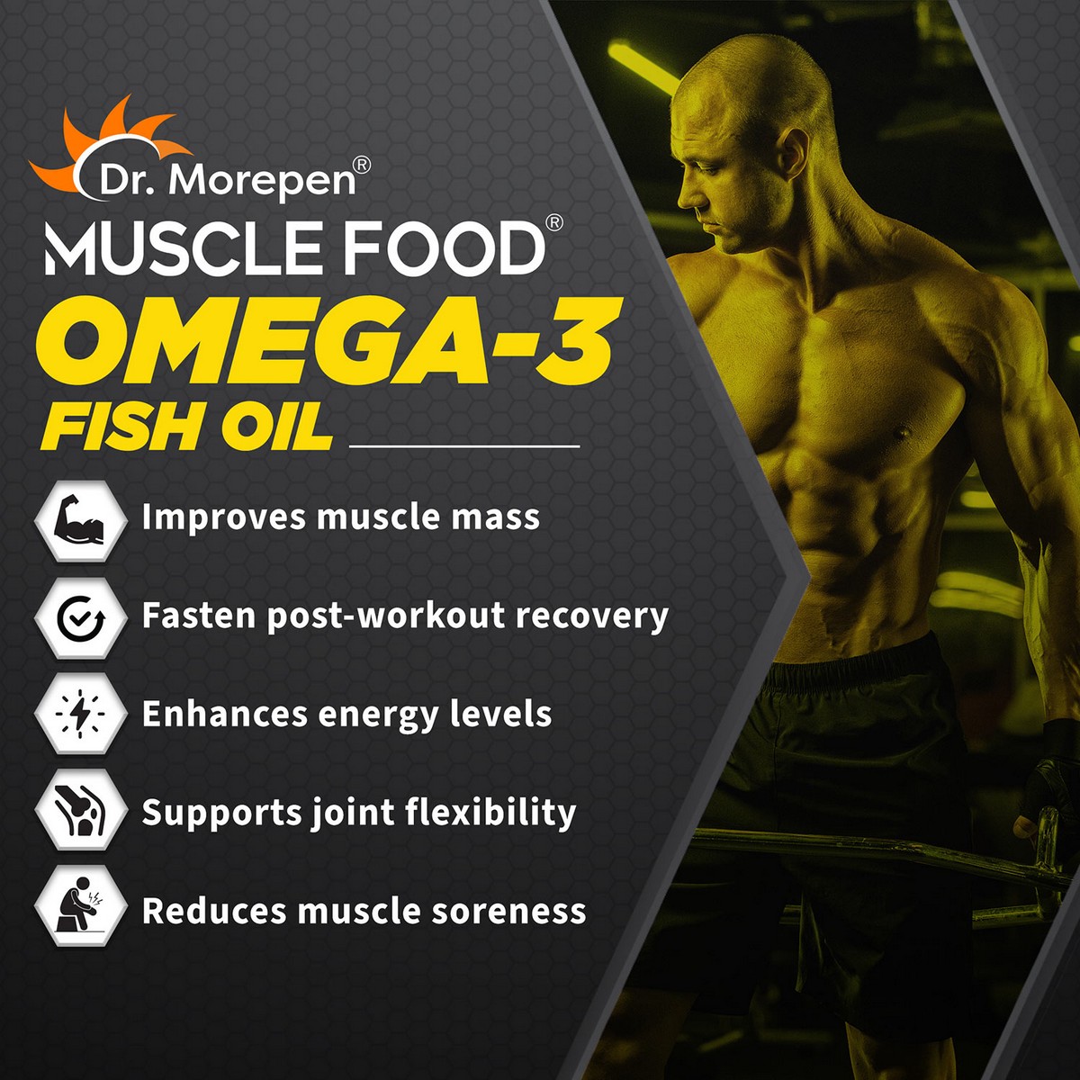 Dr. Morepen Musclefood Omega 3 2000mg Fish Oil Softgels Buy 1 Get 1 Free 3