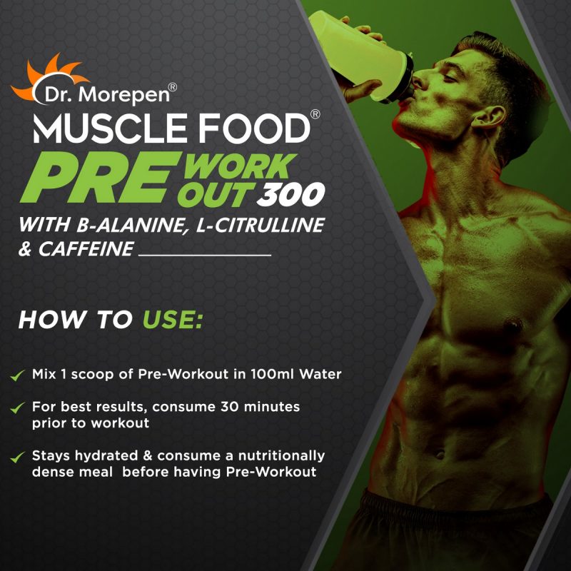 Dr. Morepen Pre workout 300 Pineapple Play 250 gm 6