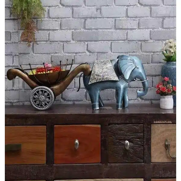 Elephant Art With Trolly Table Decor 001