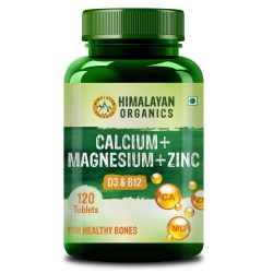 Himalayan Organics CalciumMagnesiumZinc Vitamin D3 B12 120 Tablets