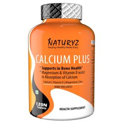 Naturyz Calcium Plus For Bone Health Joint Support of Men Women 120 Tablets