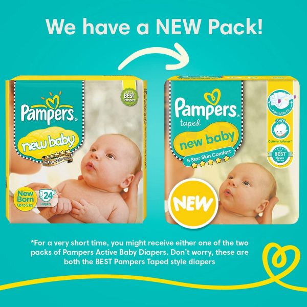 Pampers Active Baby Diapers New Born Extra Small Taped Style Diaper 72 Count 1