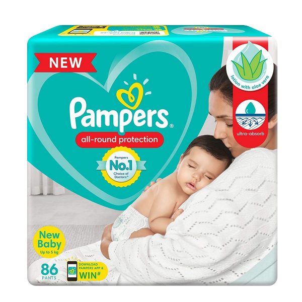 Pampers All Round Protection Pants New Born Baby Diapers 86 Count
