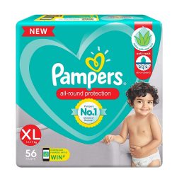 Pampers All round Protection Baby Diapers XL 56 Count