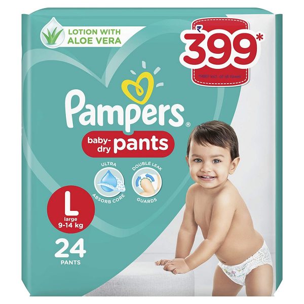 Pampers All round Protection Large Size Baby Diapers 24 Count