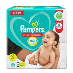 Pampers All round Protection Pants Small Size Baby Diapers 86 Count 1