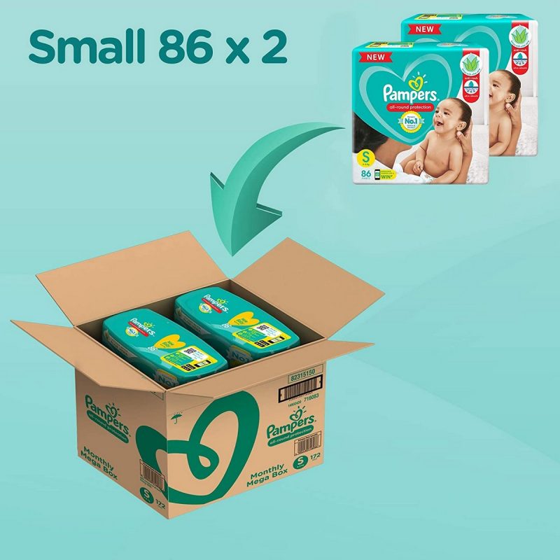 Pampers All round Protection Small Size Baby Diapers 172 Count1
