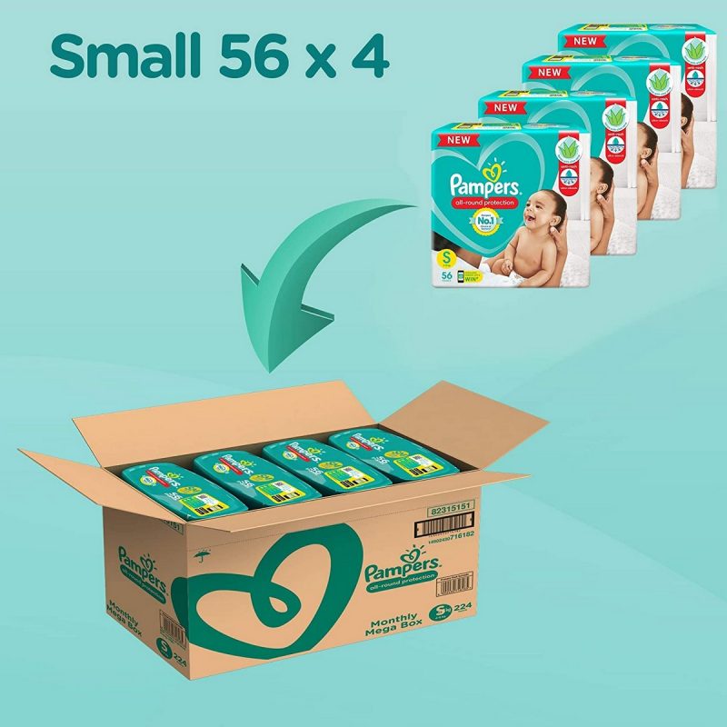 Pampers All round Protection Small Size Baby Diapers 224 Count1