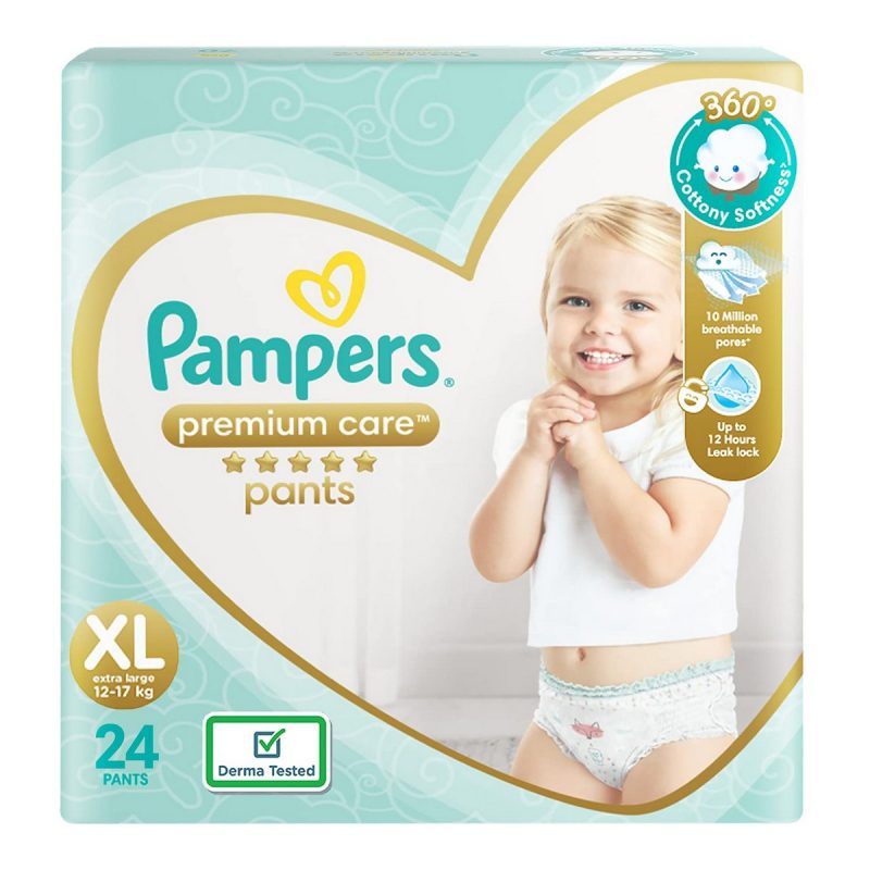 Pampers Premium Care Extra Large Size Baby Diapers 24 Count