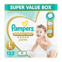 Pampers Premium Care Large Size Baby Diapers 132 Count