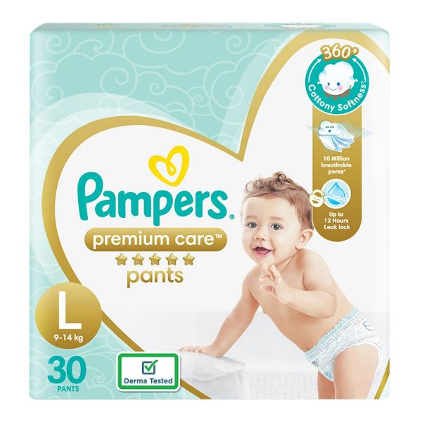 Pampers Premium Care Large Size Baby Diapers 30 Count