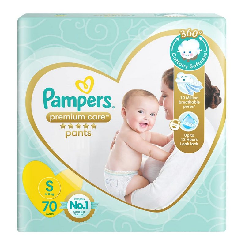 Pampers Premium Care Small Size Baby Diapers 70 Count