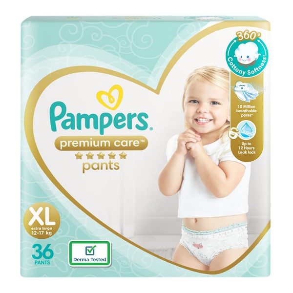 Pampers Premium Care XL Size Baby Diapers 36 Count