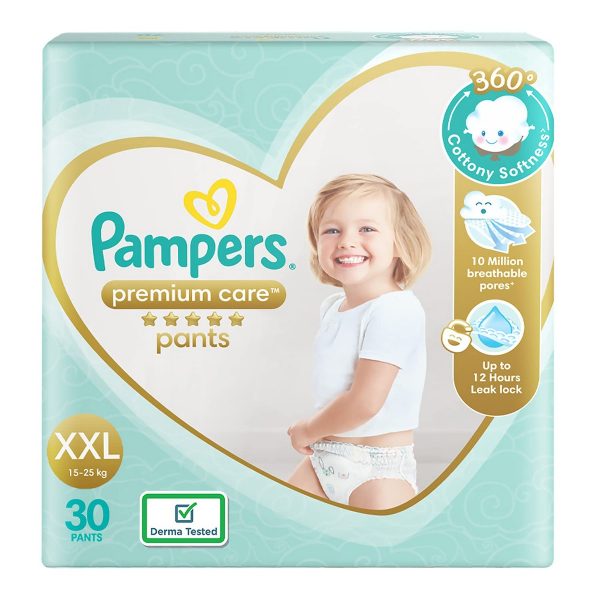 Pampers Premium Care XXL Size Baby Diapers 30 Count