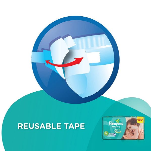 Pampers Taped Baby Diapers Large 60 count3