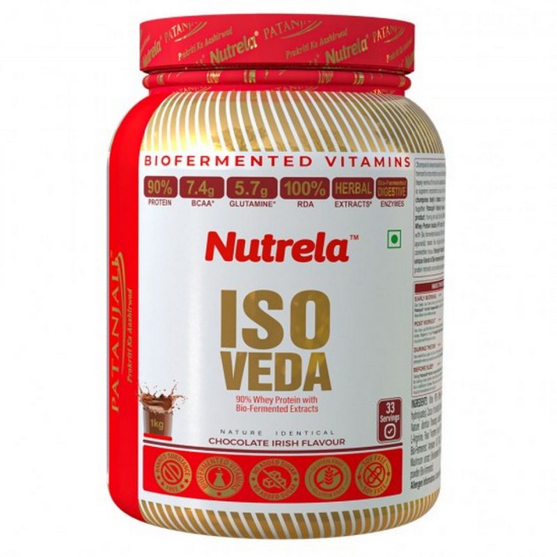 Patanjali Nutrela Isoveda Whey Protein Isolate Powder 1 kg